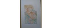 Aquarelle originale intitulée Elise  de 1989