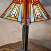 lampe art nouveau ancienne  ,édgar brandt, abat jour style t
