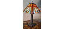 lampe art nouveau ancienne  ,édgar brandt, abat jour style t