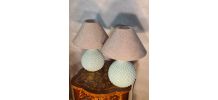  paire de lampe ceramique style italien elec et  abat jour  