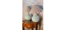  paire de lampe ceramique style italien elec et  abat jour  