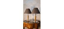 paire de lampe chevet  style  scandinave bois et metal  arge