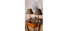 paire de lampe chevet  style  scandinave bois et metal  arge