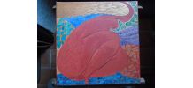  Peinture acrylique   sur toile signée et datée 