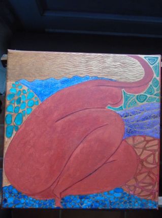  Peinture acrylique   sur toile signée et datée 