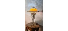 lampe art nouveau bronze ciselée ancienne pied style majorel