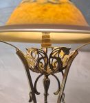 lampe art nouveau bronze ciselée ancienne pied style majorel