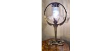 lampe en bronze ancienne style ,dufrenet, majorelle,  avec j