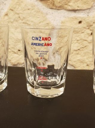 3 verres de bar Cinzano Americano
