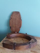 Moule à beurre ancien en bois décor sculpté