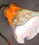 élégante lampe bronze, laiton art nouveau 50x30avec tulipe p