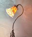élégante lampe bronze, laiton art nouveau 50x30avec tulipe p