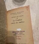 Le combat contre les ombres, Georges Duhamel (Ref. 2024-327)
