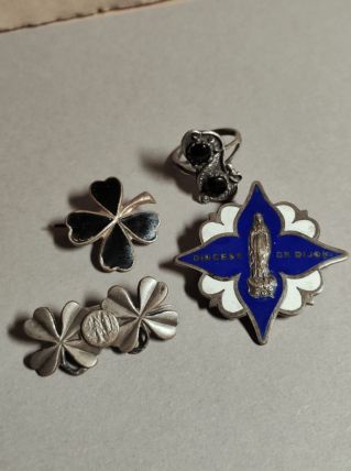 Broche et bague vintage, 1940