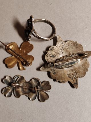 Broche et bague vintage, 1940