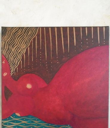 Peinture acrylique sur toile Femme couchée ...