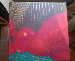 Peinture acrylique sur toile Femme couchée ...