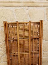 Etagère/bibliothèque pliante vintage en rotin