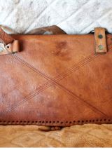 Sac à main vintage en cuir Marocain - Pièce unique artisanal