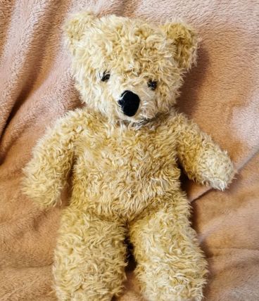 Peluche Ours beige vintage 40cm années 90