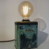 Lampe vintage chevet salon bureau boîte "Sucre des Vosges"