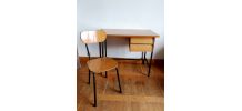 Bureau et chaise en Formica 1960