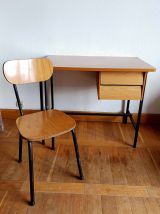 Bureau et chaise en Formica 1960