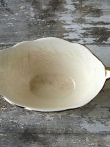 Saucière Villeroy &amp; Boch Mettlach ivoire et or