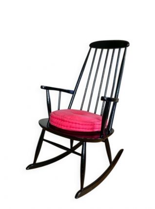 Fauteuil Rocking chaire Scandinave vintage années 1970