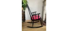 Fauteuil Rocking chaire Scandinave vintage années 1970