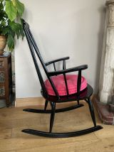 Fauteuil Rocking chaire Scandinave vintage années 1970