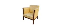 Fauteuil Club ART DÉCO en bois massif époque début XXe