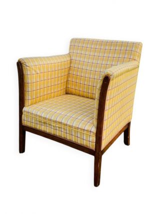 Fauteuil Club ART DÉCO en bois massif époque début XXe