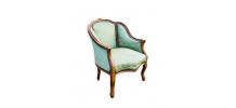 Bergère Style Louis XV en merisier massif époque début XXe