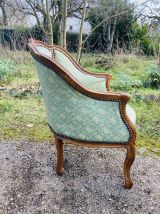 Bergère Style Louis XV en merisier massif époque début XXe