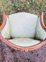 Bergère Style Louis XV en merisier massif époque début XXe