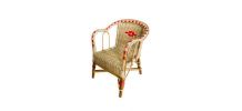 Fauteuil enfant en rotin et osier époque début XXe. 