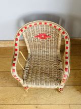 Fauteuil enfant en rotin et osier époque début XXe. 