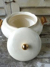 Soupière - légumier Villeroy &amp; Boch Mettlach ivoire et or