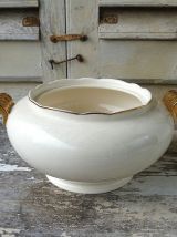 Soupière - légumier Villeroy &amp; Boch Mettlach ivoire et or