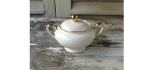 Sucrier Villeroy &amp;amp; Boch Mettlach ivoire et or