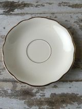 2 tasses et 2 sous-tasses Villeroy &amp; Boch Mettlach ivoire et
