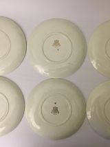 6 assiettes à dessert et le Plat Vintage / Gien / Modèle Arm