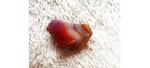 Agate rubanée Rouge - Pierre minéral naturel brut - 14 g