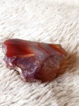 Agate rubanée Rouge - Pierre minéral naturel brut - 14 g