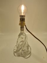 Pied de lampe en cristal