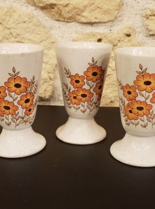 Lot de 5 mazagrans vintage art floral