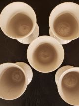 Lot de 5 mazagrans vintage art floral