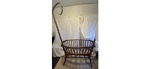 Berceau ancien + voile en plumetis d'origine