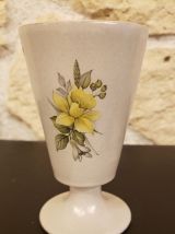 Paire de mazagrans fleuris Vallauris